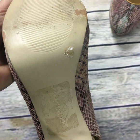 BCBGeneration Pink Snakeskin Platform Heels - Picture 3 of 6